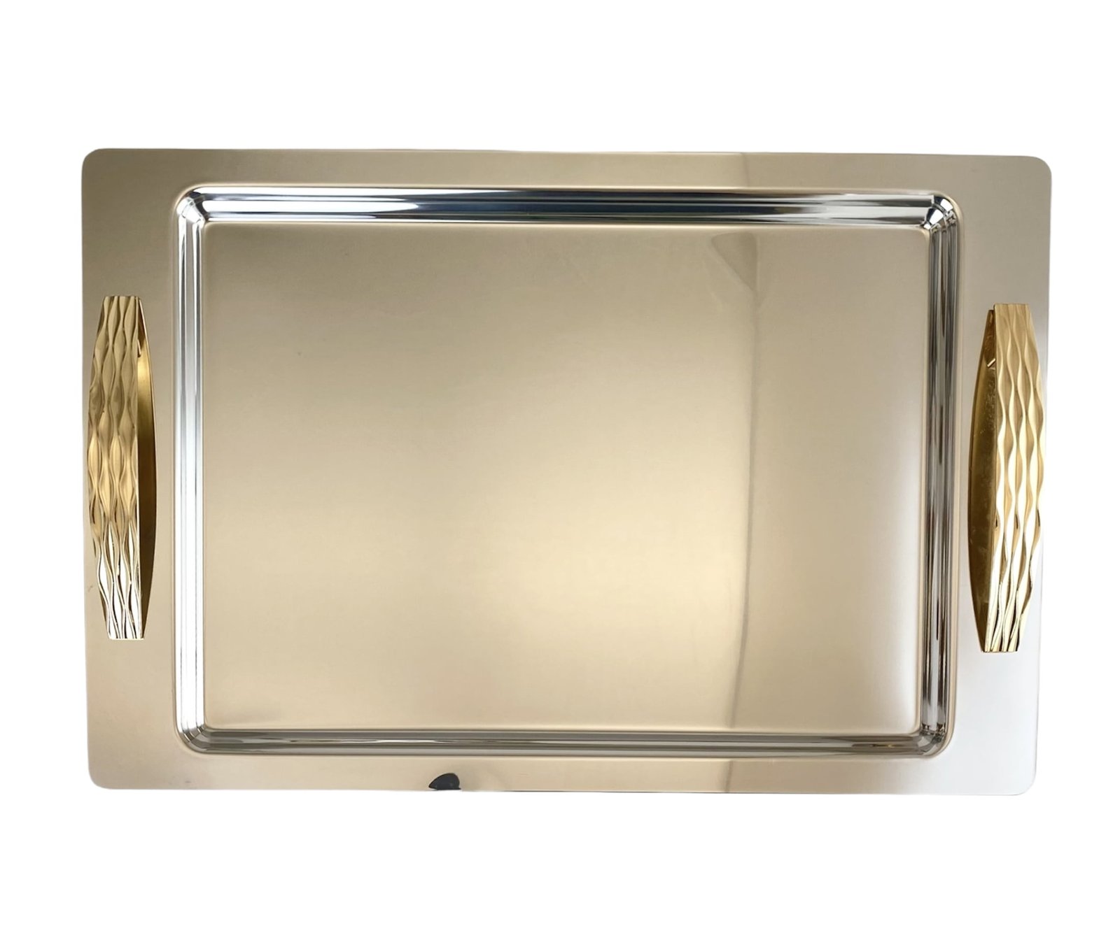 Stainless Steel Tray W/ Gold Handle 6 Pcs/Ctn American Golden Season