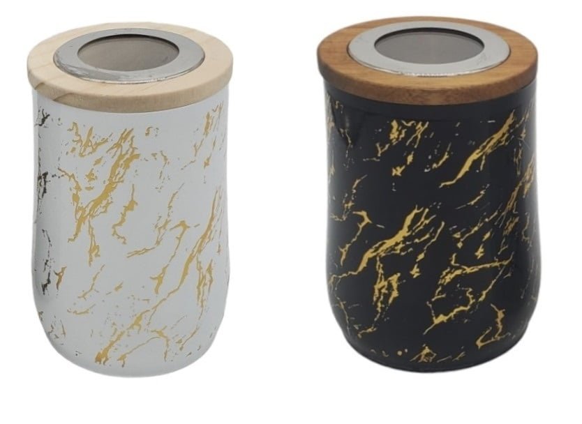 Stainless Steel Marble Canister 60Pcs/Ctn - American Golden Season